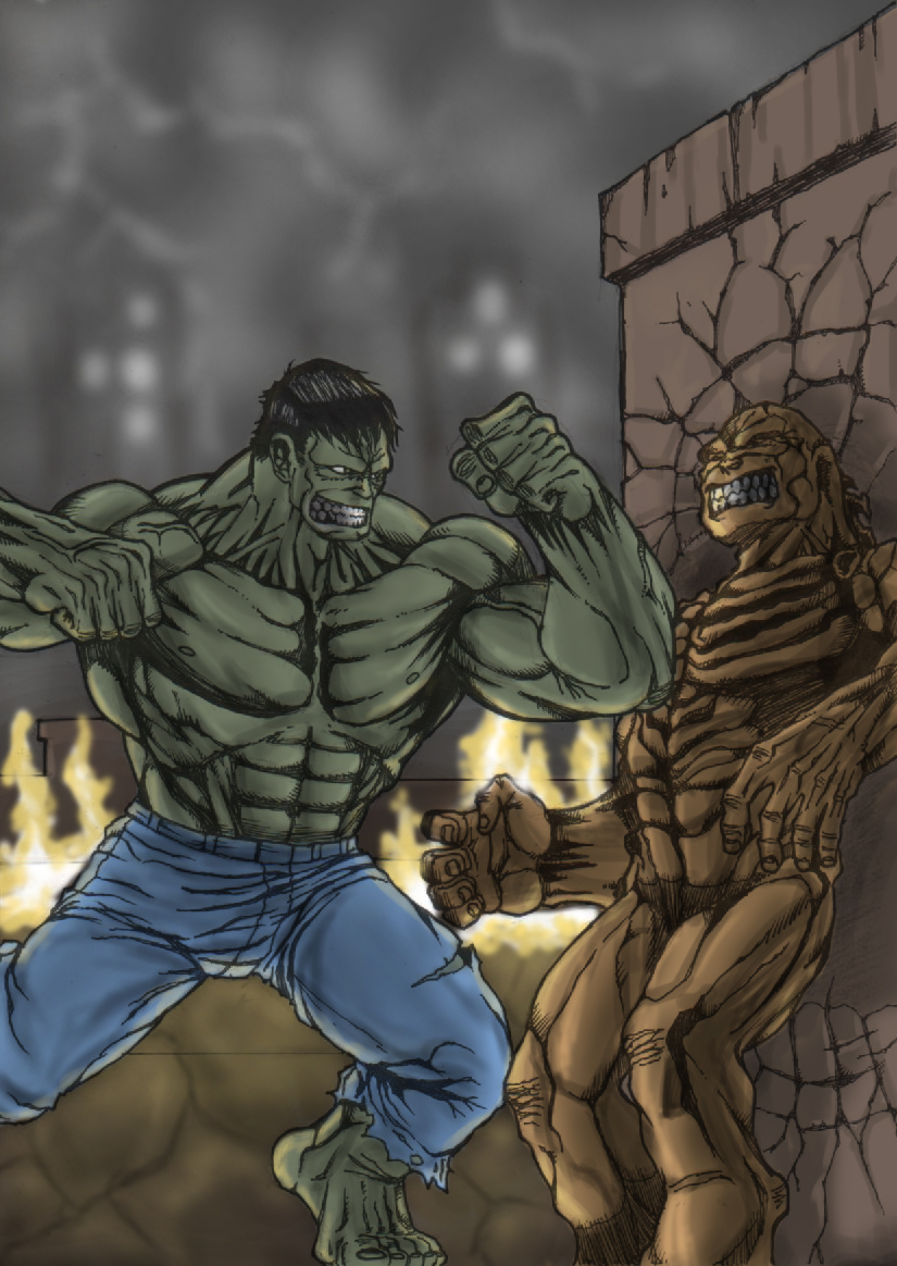 Hulk vs Abomination.